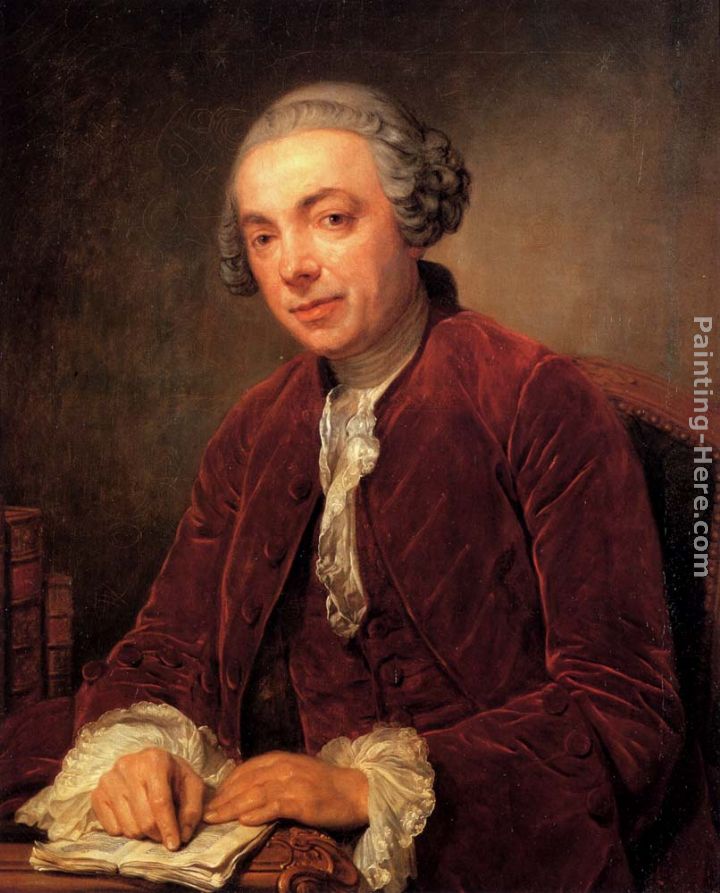 Portrait of Abraham de Roquencourt, half-length, in a red jacket and white foulard